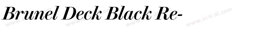 Brunel Deck Black Re字体转换
